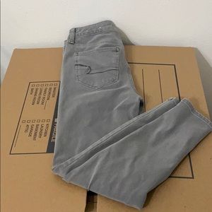 Grey high rise jeans